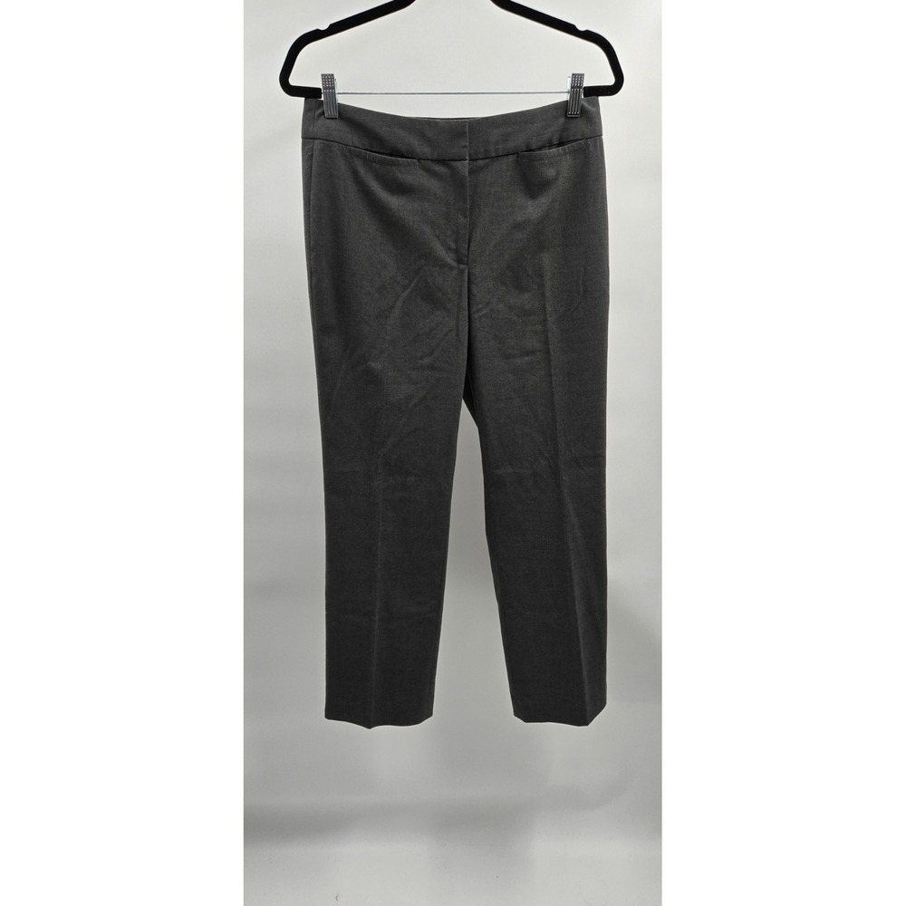 Liz Claiborne Women's Dress Pants Size 6 Audra Gray Straight Mid Rise - Picture 2 of 14